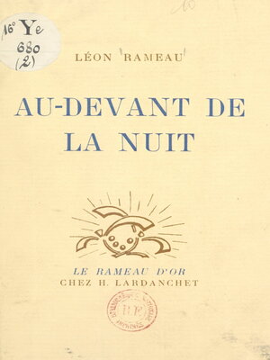 cover image of Au-devant de la nuit